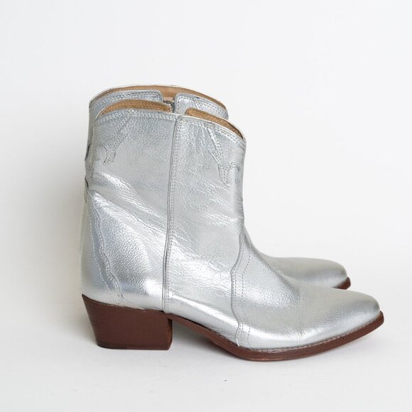 Free People Silver Ankle Boots - Picture 3 of 16
